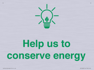 Help us to conserve energy 